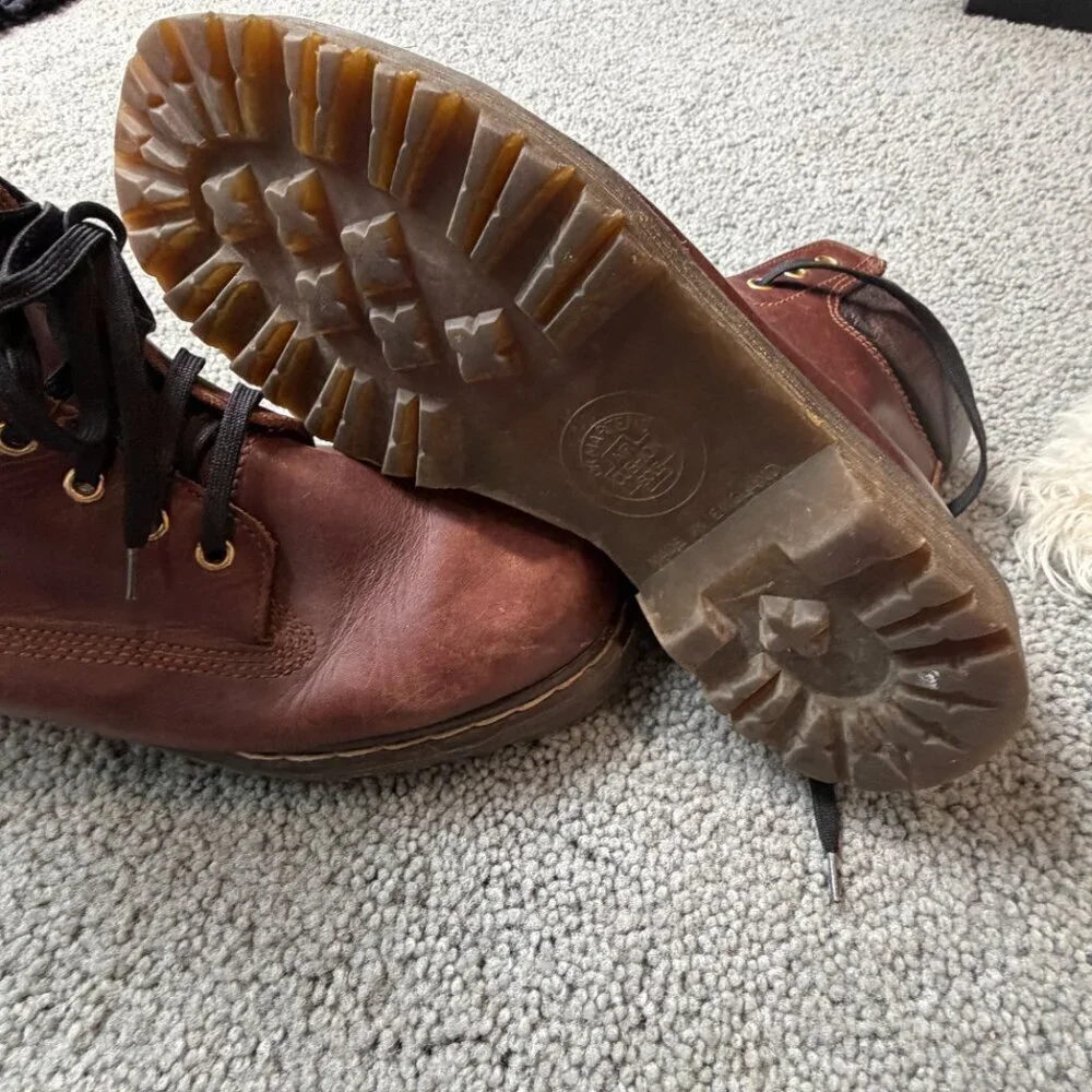 Vintage Dr. Martens Boots Rare 7 Eyelet Almond Toe - Made in England - Size UK7